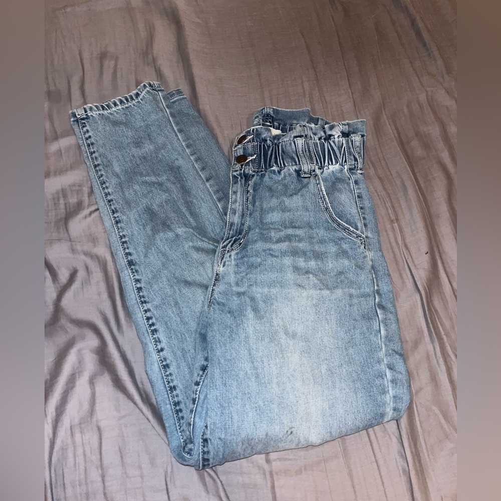 SO high waist paper bag mom jeans size 7